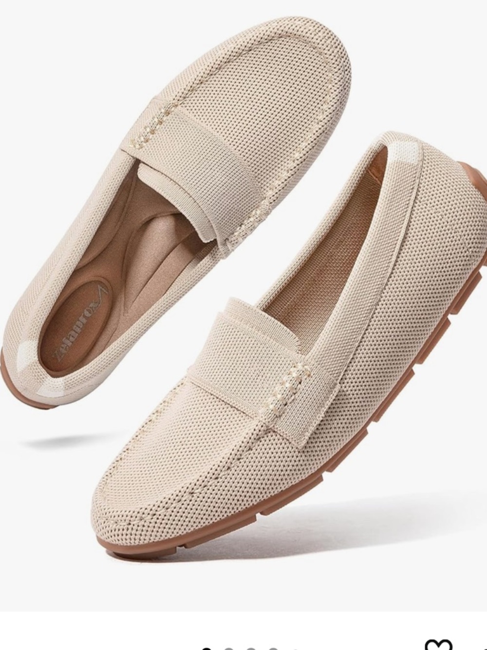 Zelaprox Women’s Comfortable Loafer Shoes in Apricot